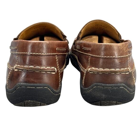 Johnston & Murphy Fowler Venetian Brown Sheepskin Leather Slip On Loafer Men 12M - Picture 4 of 10